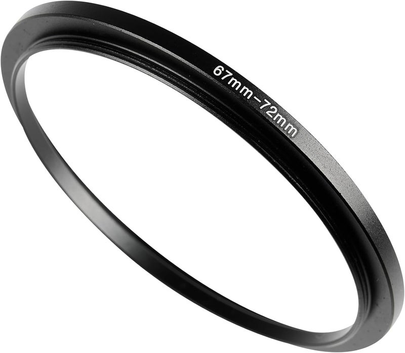 JOYTOLIN 67-72mm Metal Step-Up/Down Ring Adapter Compatible with Mirrorless Cameras DSLR Lens, UV CPL ND Filter Thread Converter, Black - Image 1